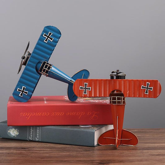 Retro Airplane Iron Decoration for Office and Home