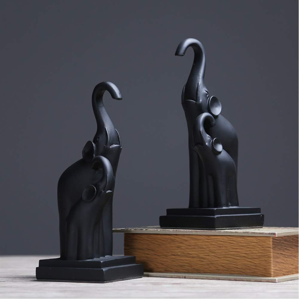 Bookends Elephants Pair Modern Home and Office Decor