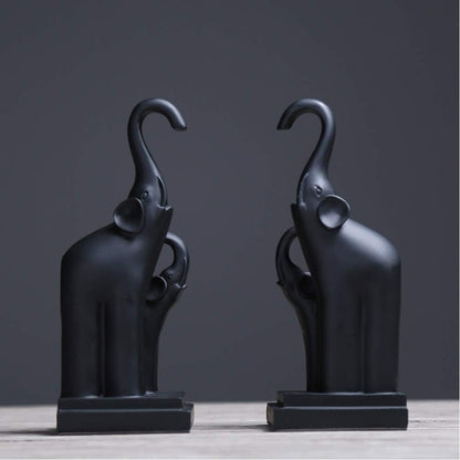 Bookends Elephants Pair Modern Home and Office Decor