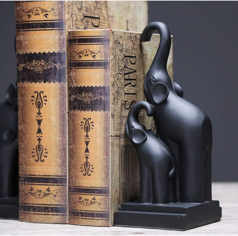 Bookends Elephants Pair Modern Home and Office Decor