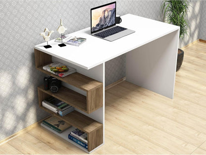 Study Table with Stairs Shelves