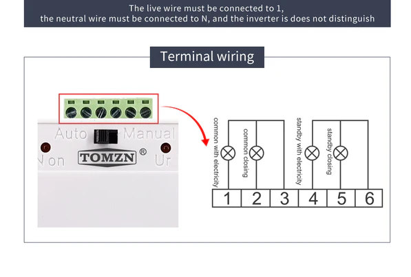 TOMZN 2P 63A/125A 230V MCB type Dual Power Automatic transfer switch ATS