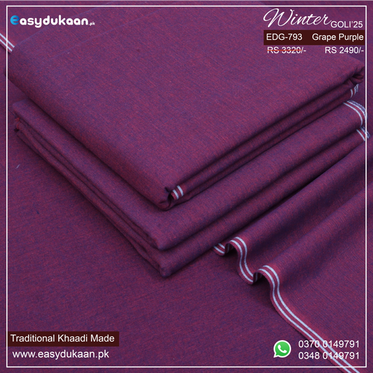 Winter Goli Khaddar EDG-793 Grape Purple