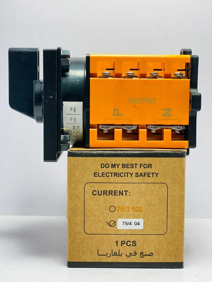 MORA 4 Line 75A/50A Phase and Neutral Selector Switch Mora ChangeOver for 4 Meters