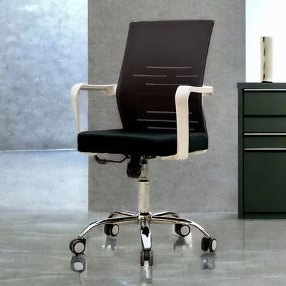 Sigma Revolving Medium Back Chair - Black or White