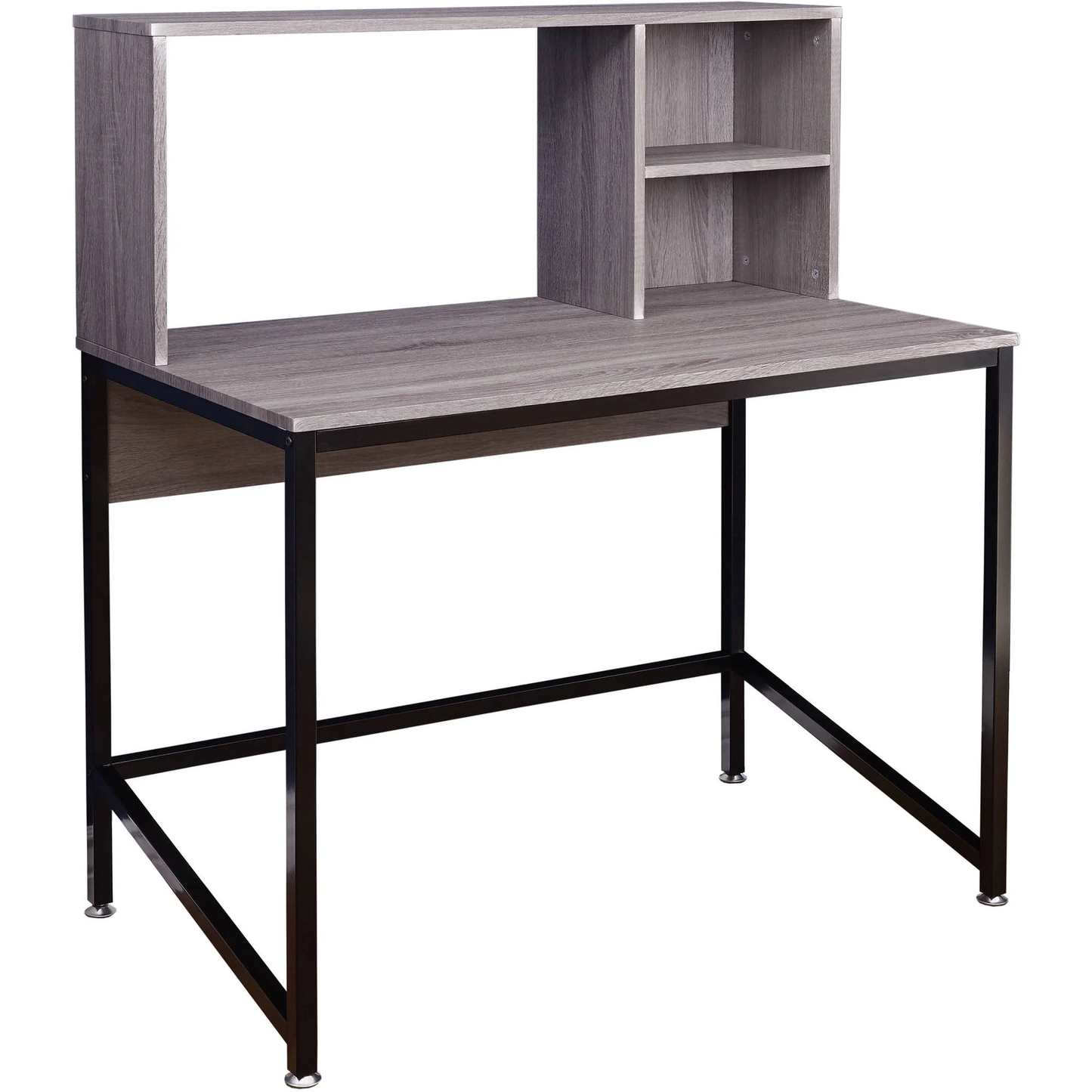 Study Table With Shelves With Metal Base