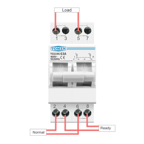 TOMZN 2P 63A MTS Dual Power Manual Transfer Isolating Switch Interlock Circuit Breaker TOMZN breaker type changeover