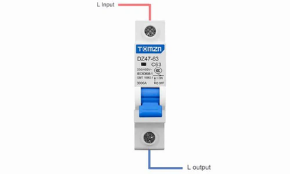 Tomzn 1P AC MCB Circuit breaker C type 230/400V