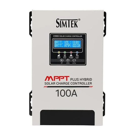 SIMTEK Hybrid MPPT Solar Charge Controller 100A with DC load Auto detection 12V/24V