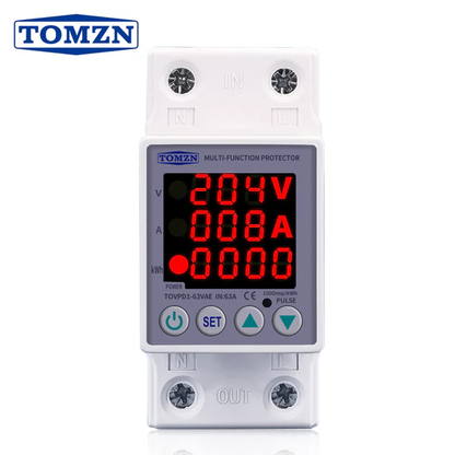 Tomzn 3rd Gen 3in1 voltage protector Over and Under Voltage Protective Device with Kwh meter