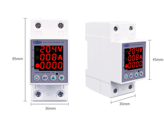 Tomzn 3rd Gen 3in1 voltage protector Over and Under Voltage Protective Device with Kwh meter